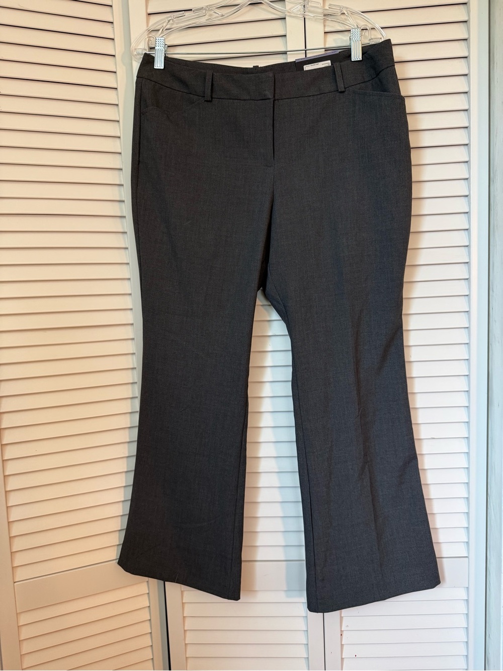 Worthington Dark Charcoal Boot Cut Dress Pants 12PS